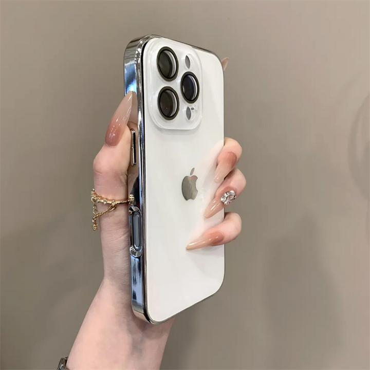 Chromelux – Premium Electroplated Glass Lens Case For iPhone