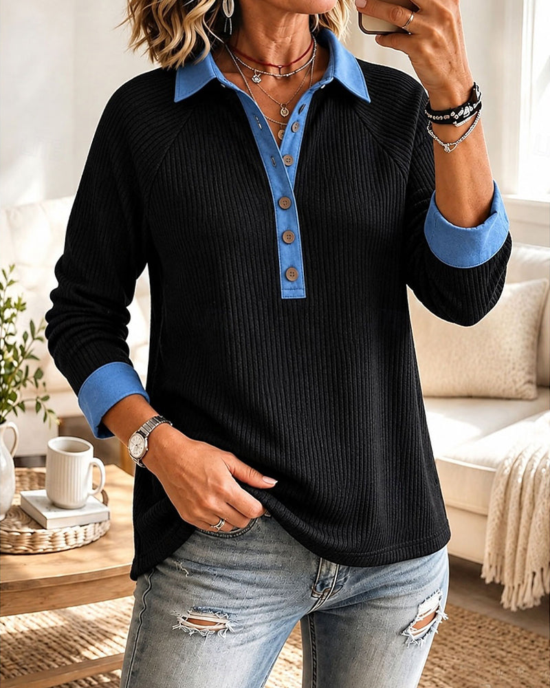 Klishina - Trendy Casual V-Neck Top