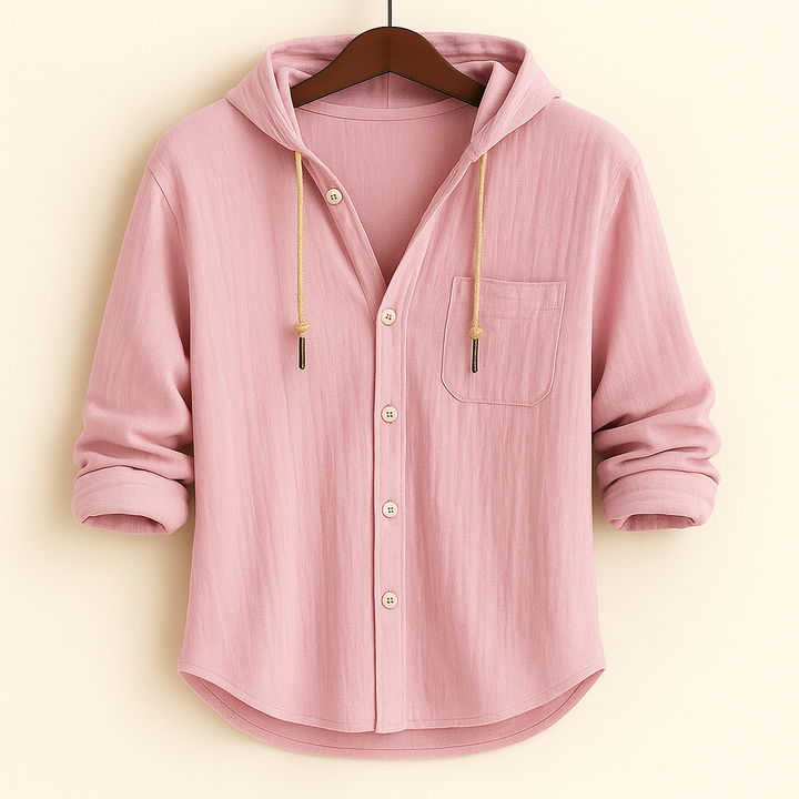 Freddie - Luxury Cotton Hooded Shirt