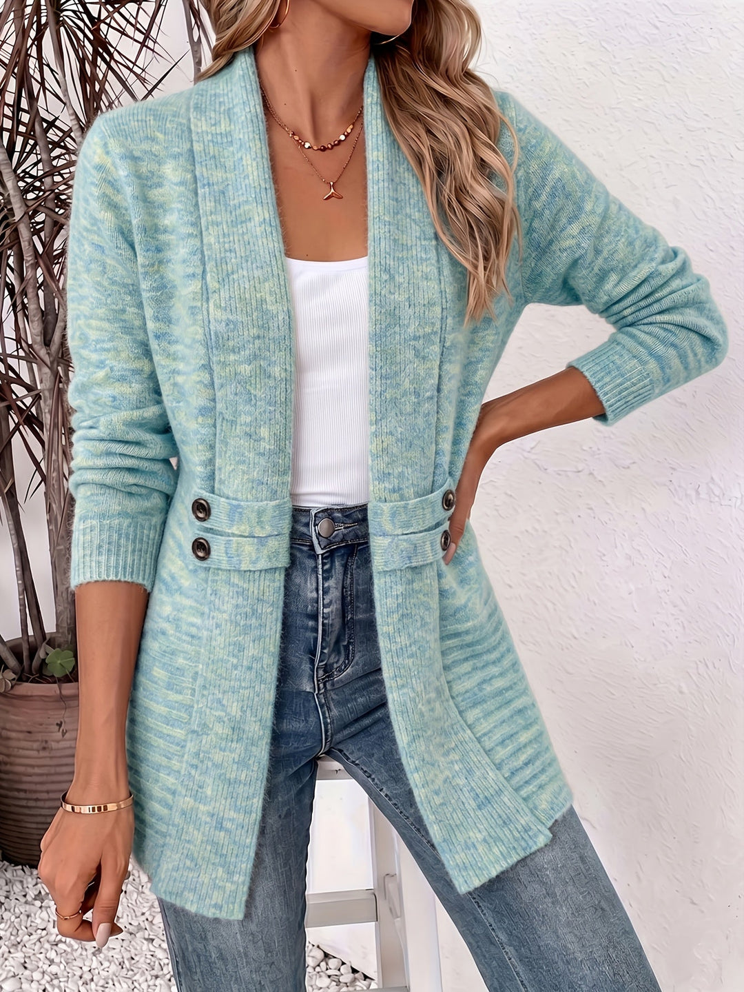 Mireia - Elegant Cardigan With Open Front