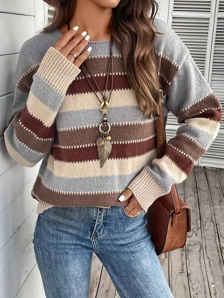 Evdokia - Casual Long Sleeve Sweater