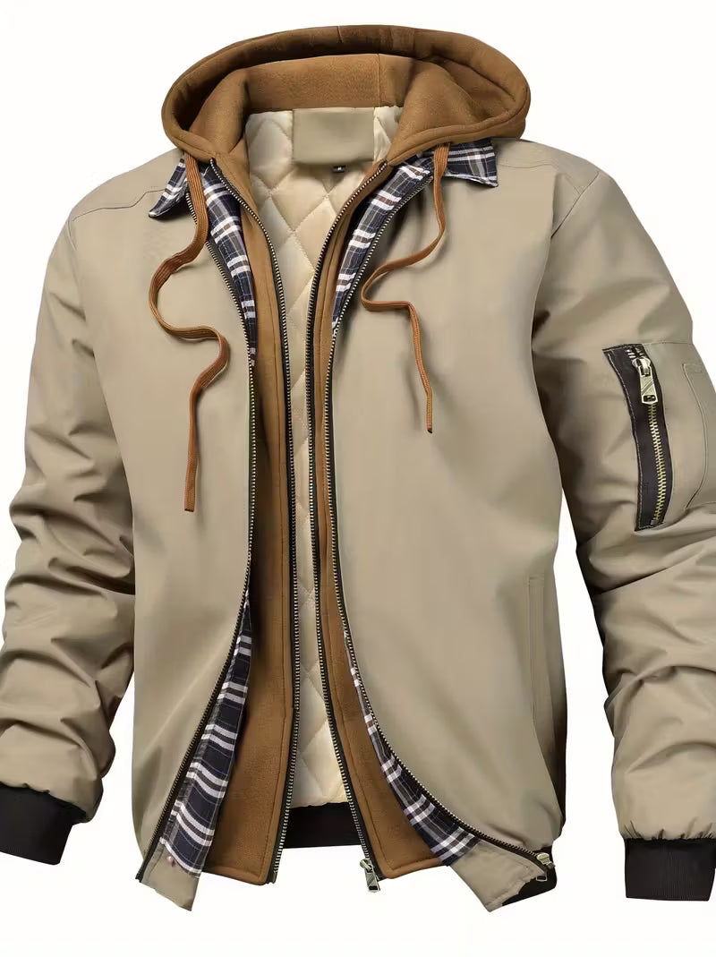 Sylvain - Hooded Air Force Jacket With Zipper