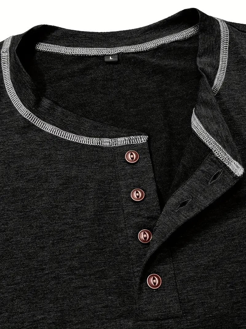 Orazio - Short Sleeve T Shirt With Button