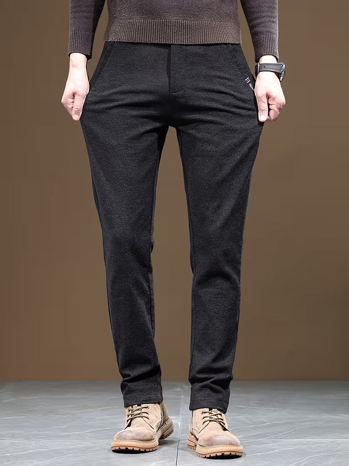 Corvbertox - Slim Fit Textured Casual Trousers