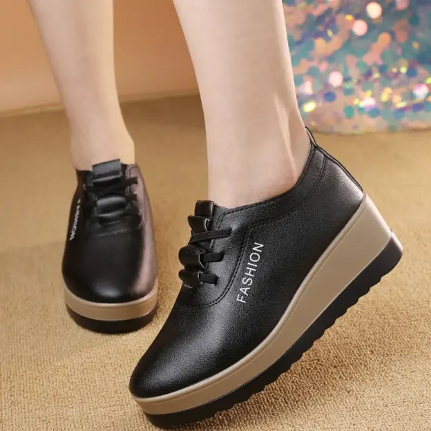 Saturnina - Leather Shoes With Thick Sole