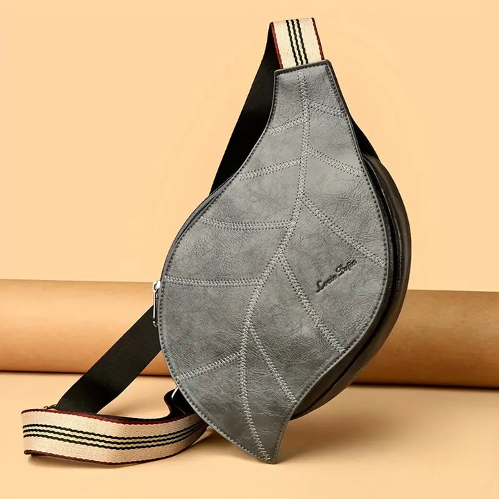 Carmela -Leather Crossbody Sling Bag with Adjustable Strap and Buckle