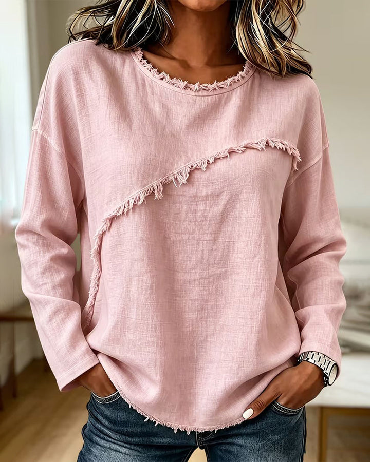 Myrtle - Irregular Round Neck Blouse