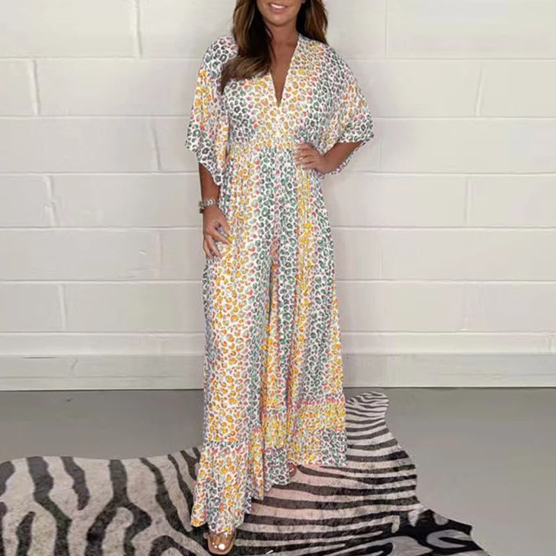 Anthea - Elegant V-neck and High Waist Jumpsuit