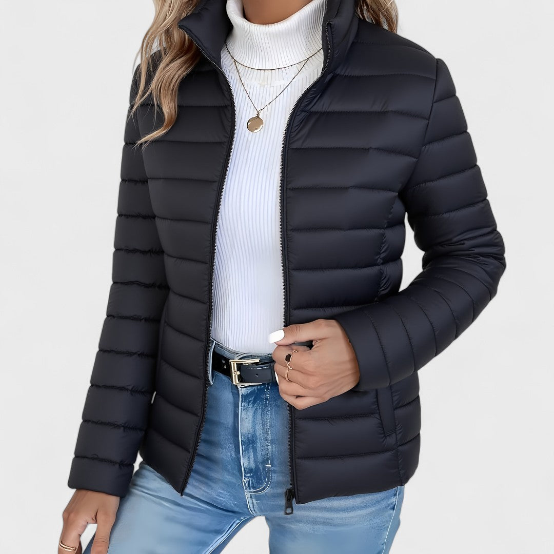 Simone - Elegant Long Jacket With Collar