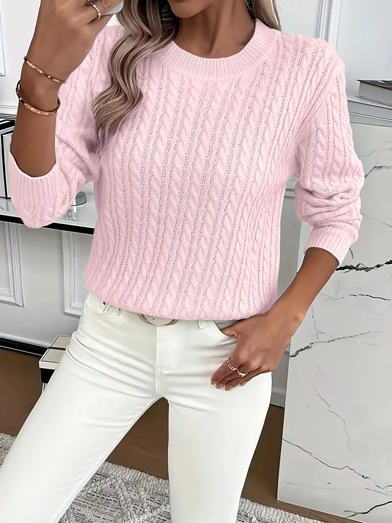 Quinisha - Cable Knitted Sweater