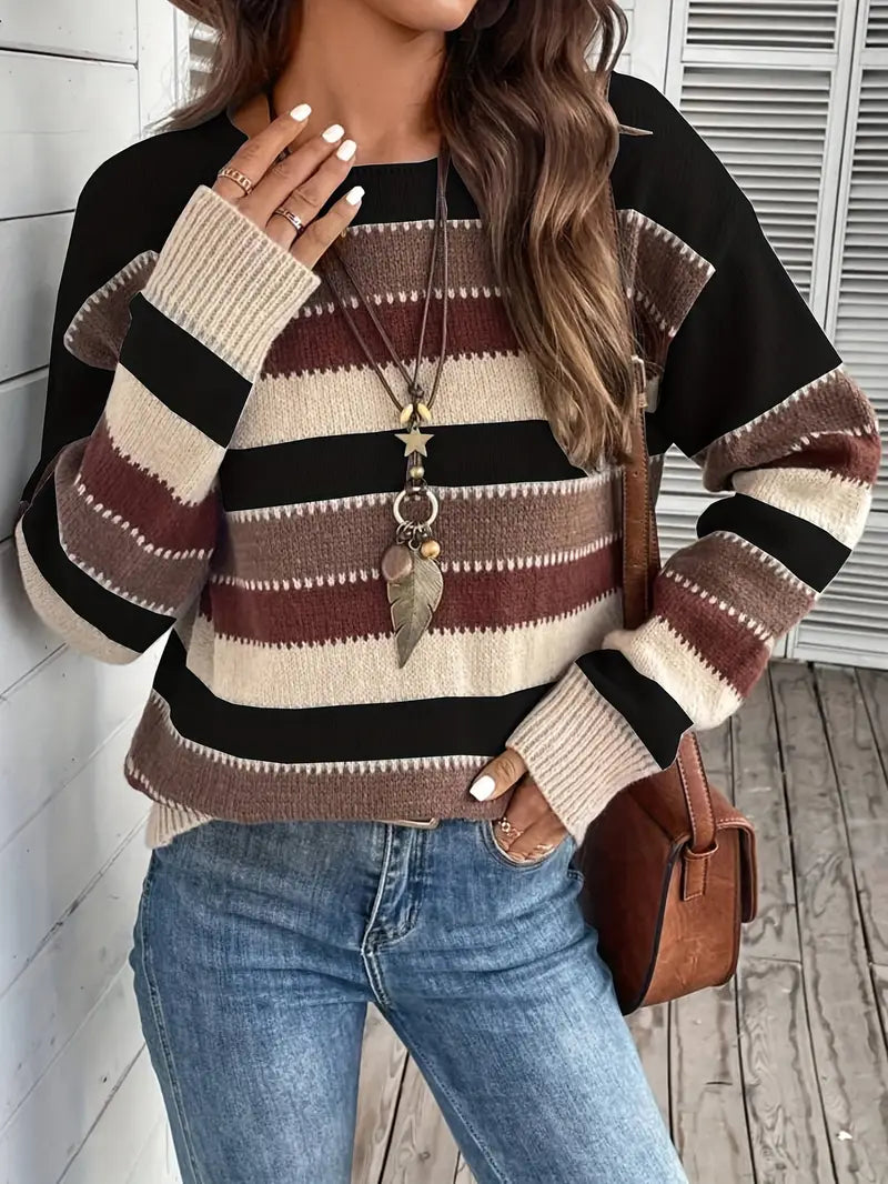 Evdokia - Casual Long Sleeve Sweater