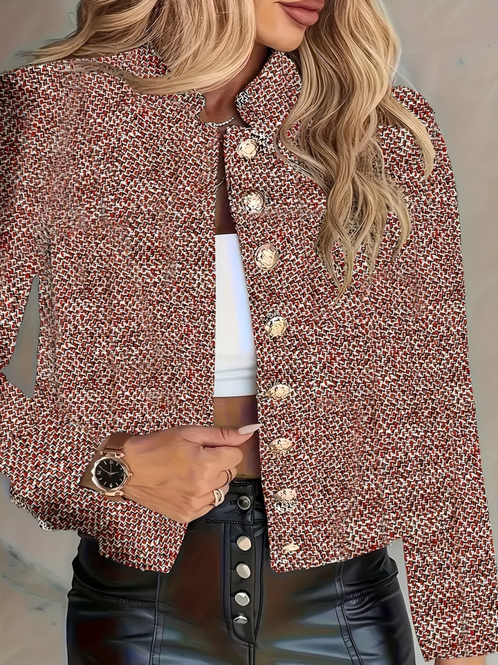 Helira - Elegant Long Sleeved Blazer With Button