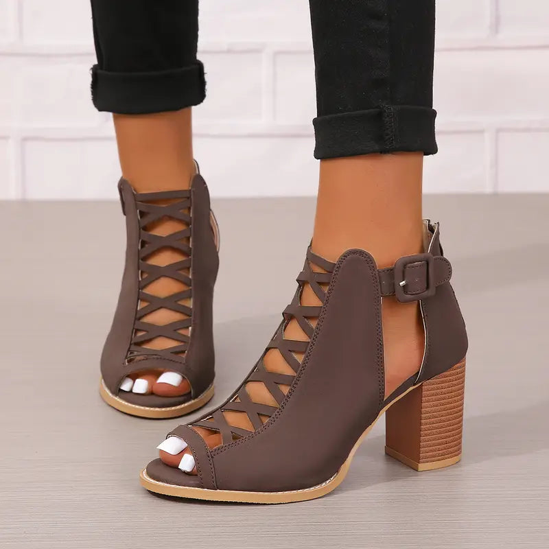 Ruzilya - Elegant Chunky Heel Sandals