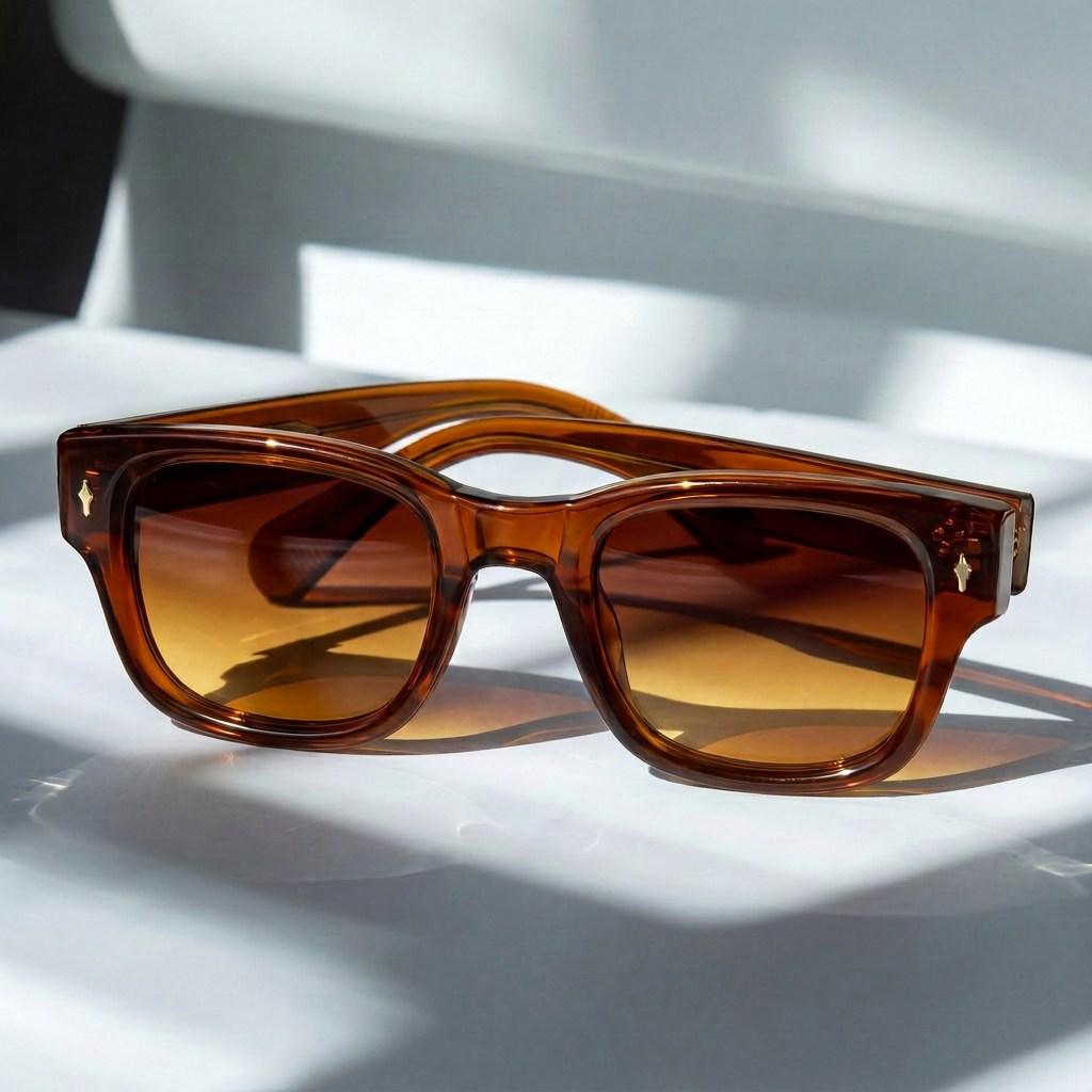 Milo - Square Frame Tinted Lens Sunglasses