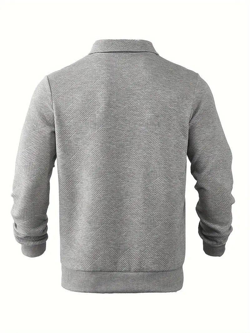 Baldrick - Vintage Sweatshirt with Zipper and Geometric Design