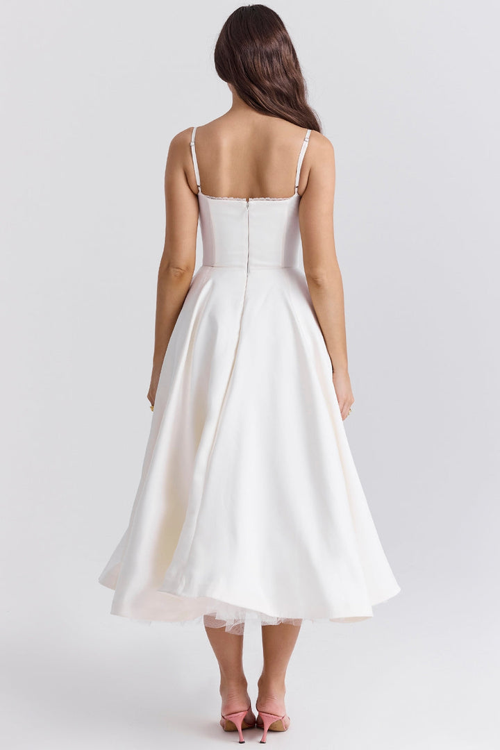 Arestina - Fashionable Tulle Midi Dress