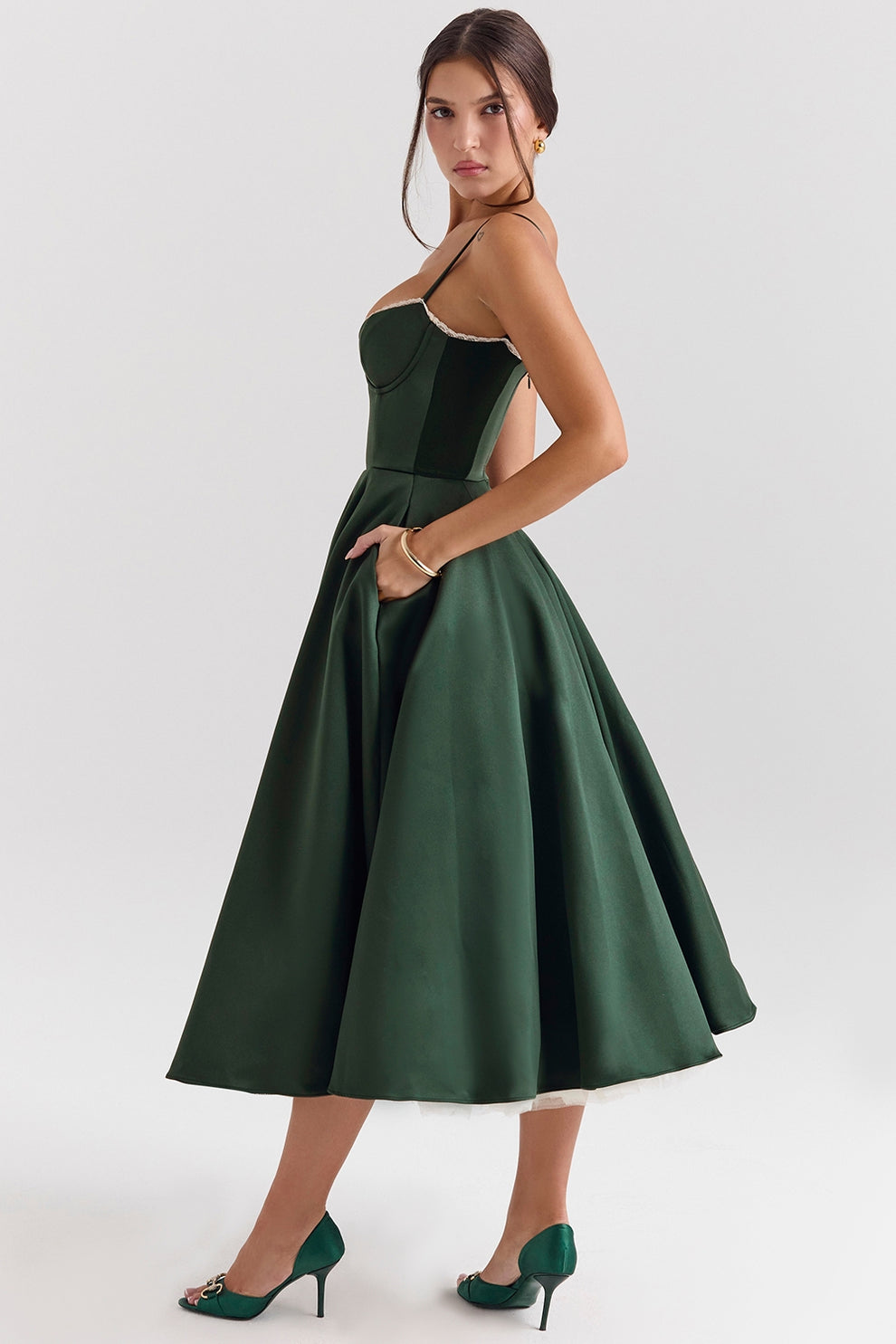 Arestina - Fashionable Tulle Midi Dress