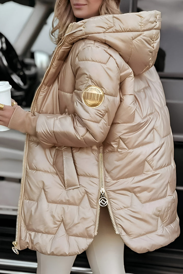 Radina - Elegant Winter Coat With Hood And Padding