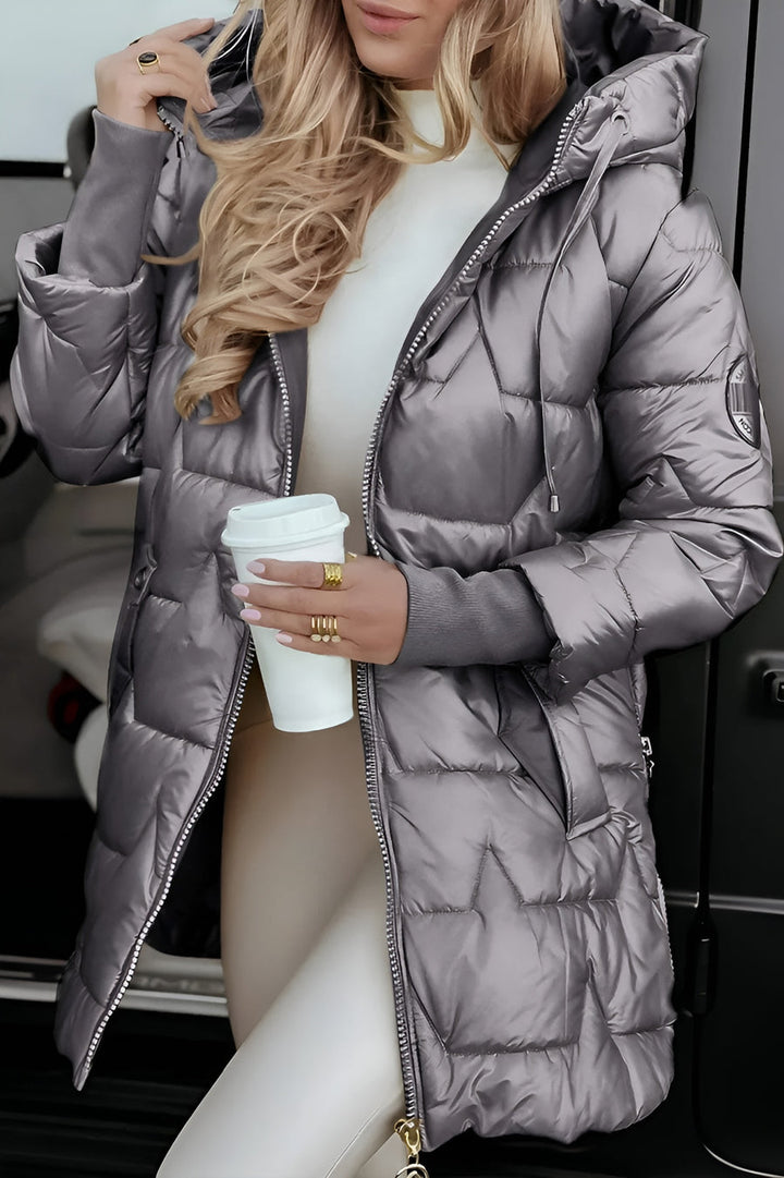Radina - Elegant Winter Coat With Hood And Padding