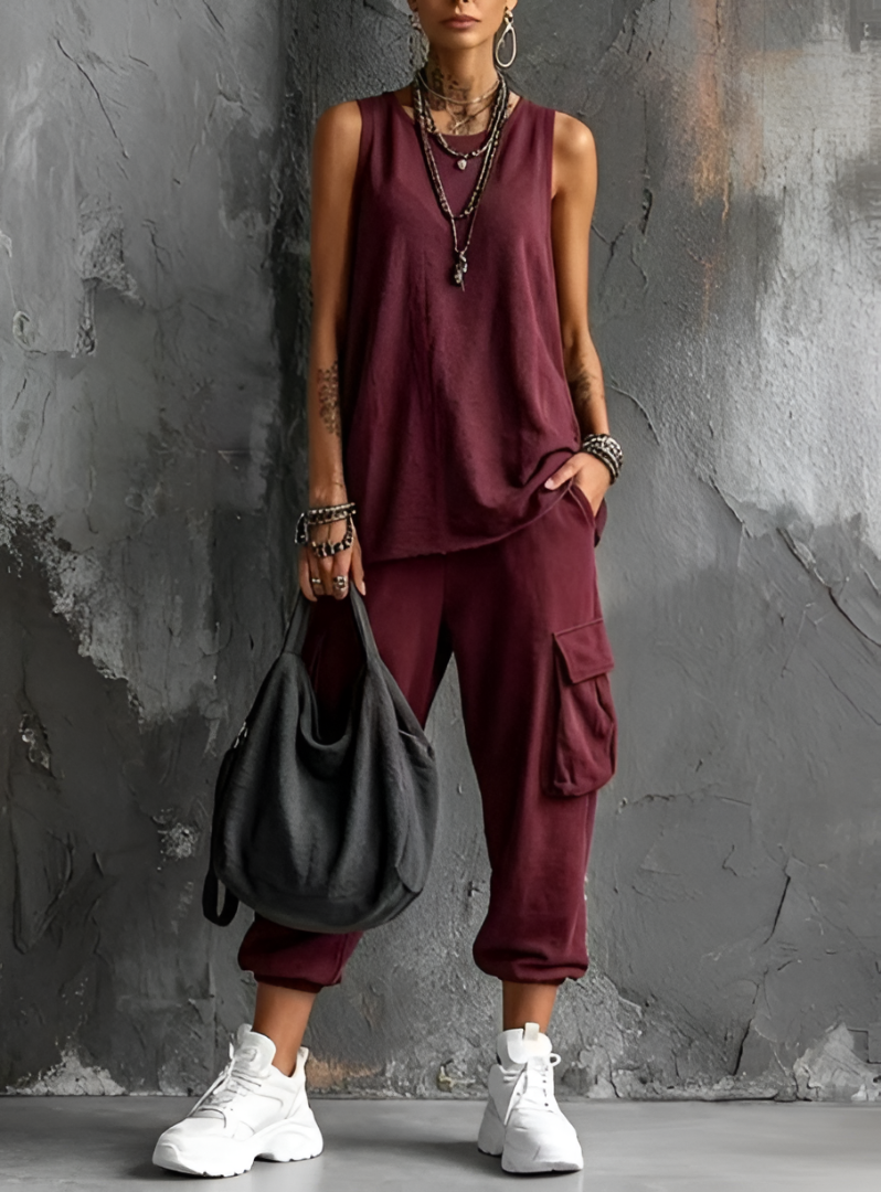 Leina - Sleeveless Two Piece Set