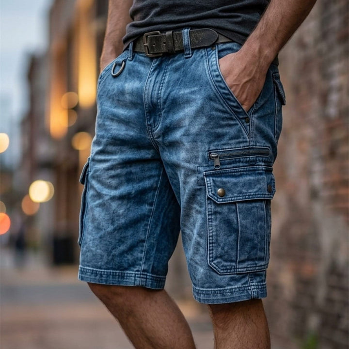 Pezeshkian - Stylish Denim Cargo Shorts