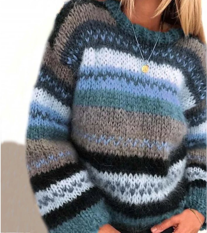 Priya - Comfortable Long Sleeve Knitted Sweater