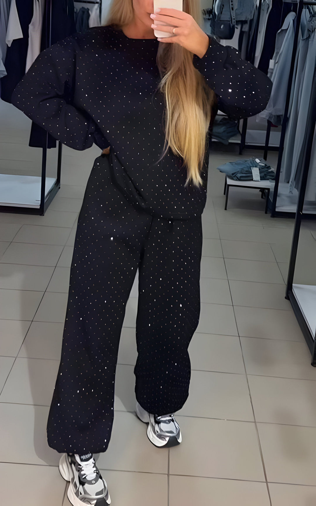 Simara - Two Piece Sparkle Tracksuit Set