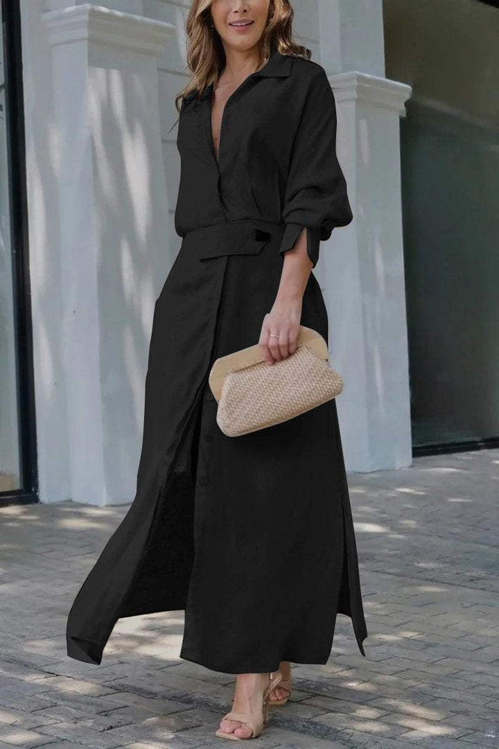 Simona - Cotton and Linen Maxi Dress