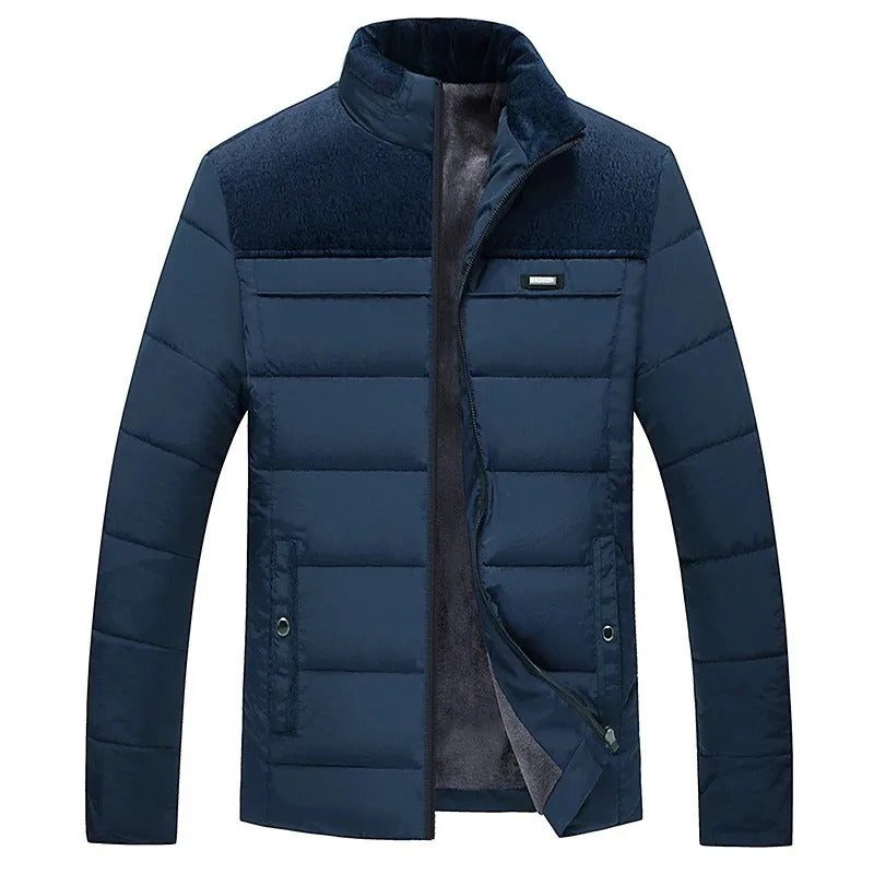 Marenz - Fleece Lined Jacket with Front Zipper