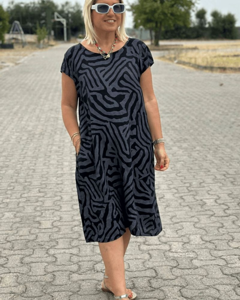 Dorothee - Soft Cotton Dress With Side Pockets