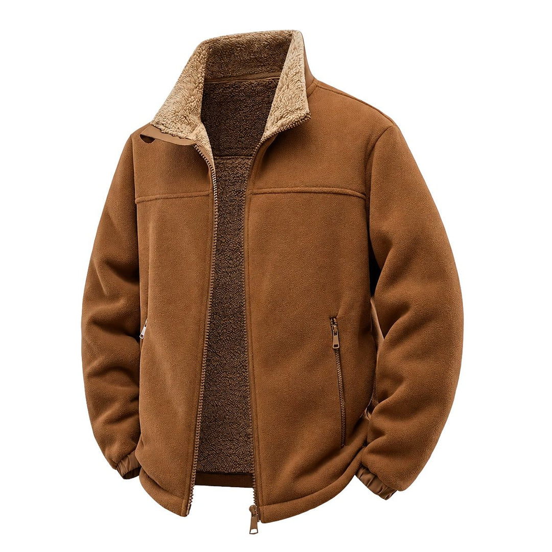 Kyroedge - Sherpa Lined Zip-Up Fleece Jacket