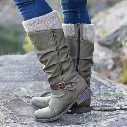 Zymara - Ankle Boots With Side Zipper