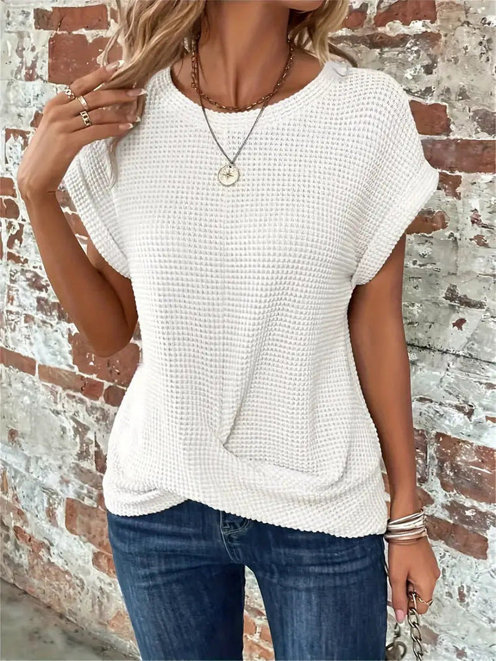 Mila - Elegant Blouse With Round Neck