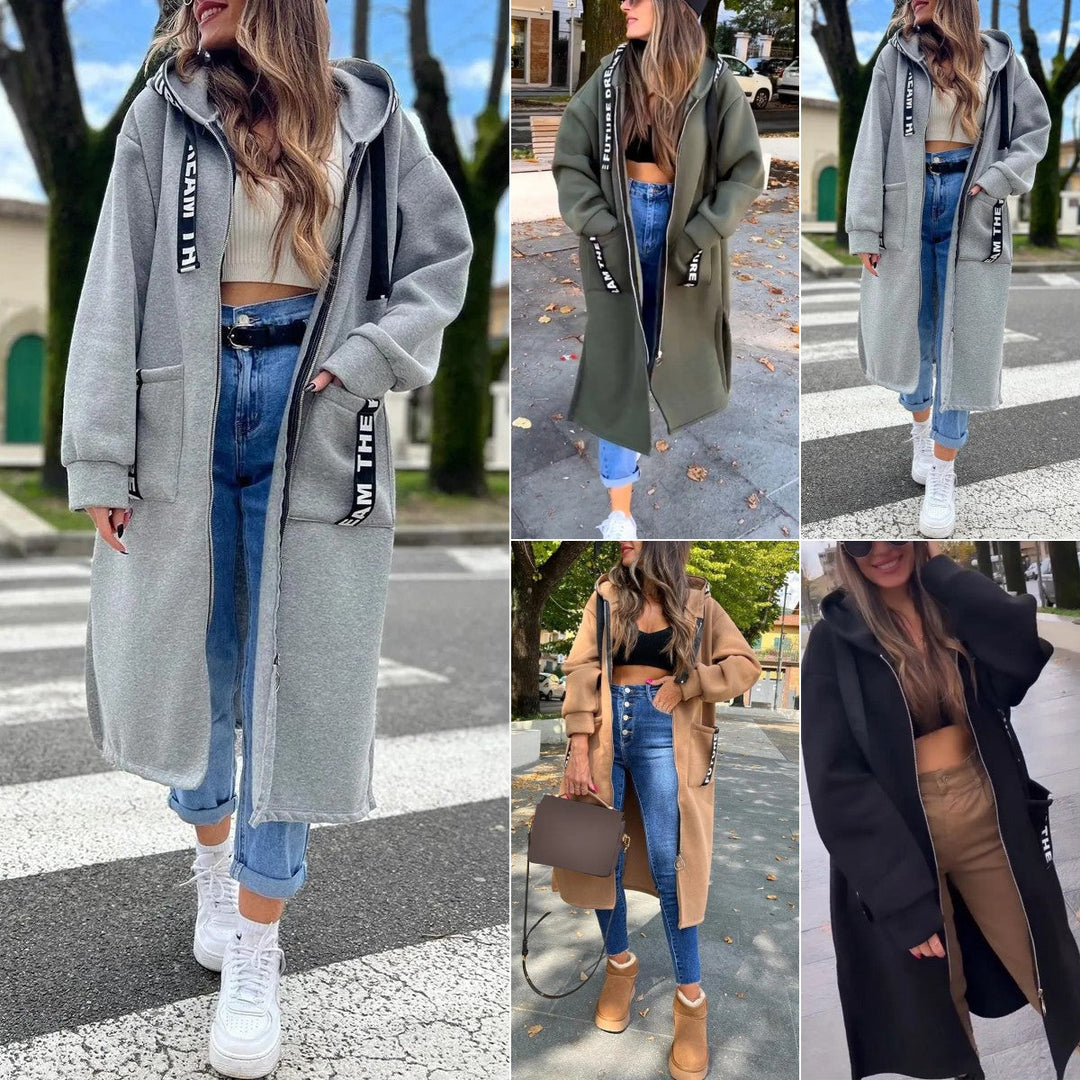 Kirteena - Comfortable Oversized Hooded Coat