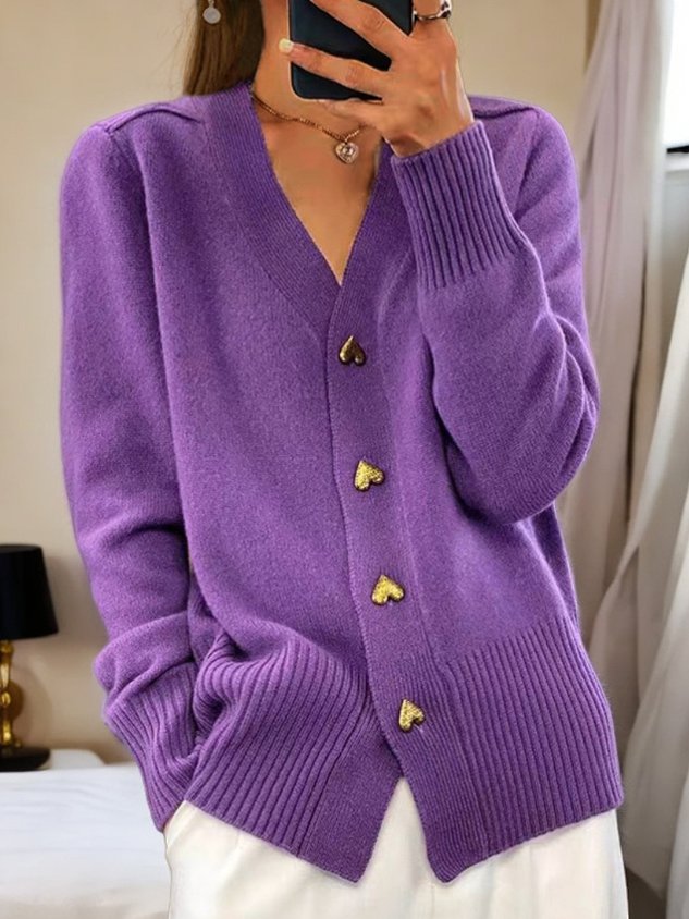 Lilienessa - Cardigan With Heart Button