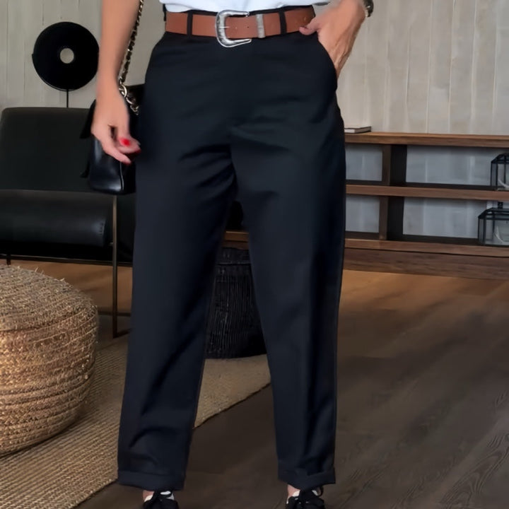 Asuman - Casual Straight Pant With High Waist