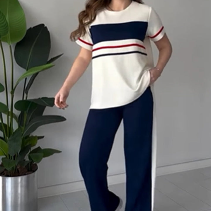 Bryaska - Casual T-shirt And Pants Set