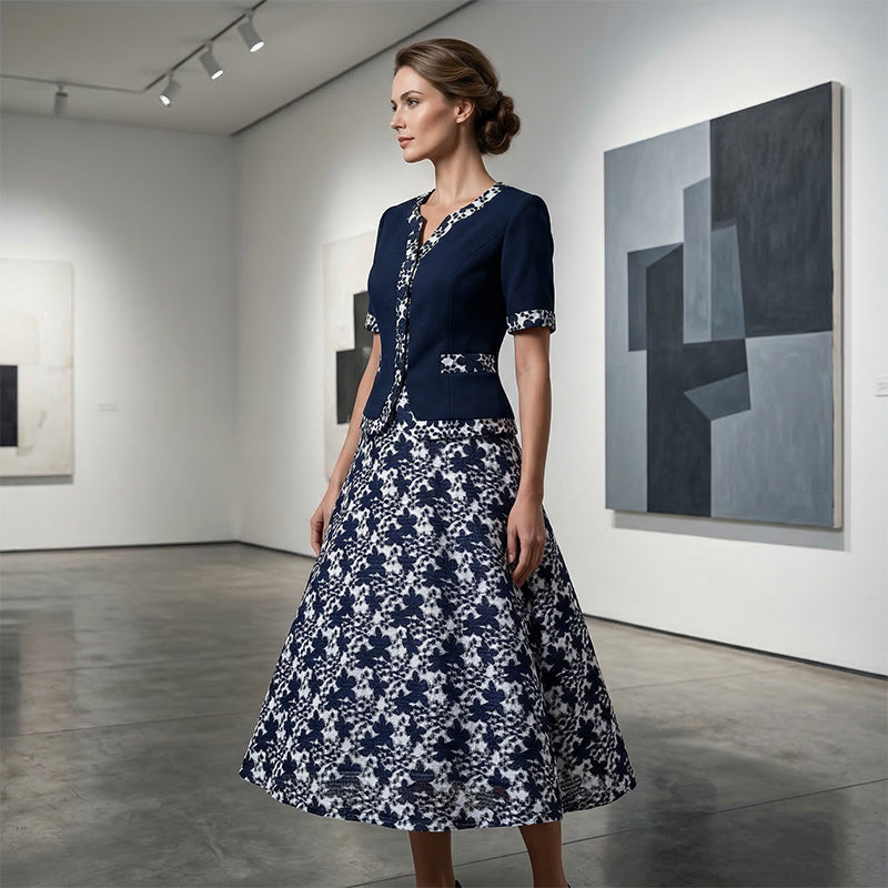 Jinia - A-Line Dress With Floral Pattern