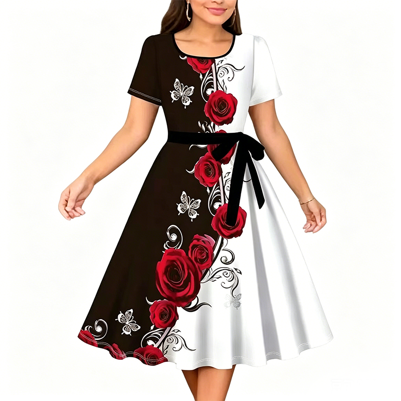 Chuckie - Floral Printed Line Dress