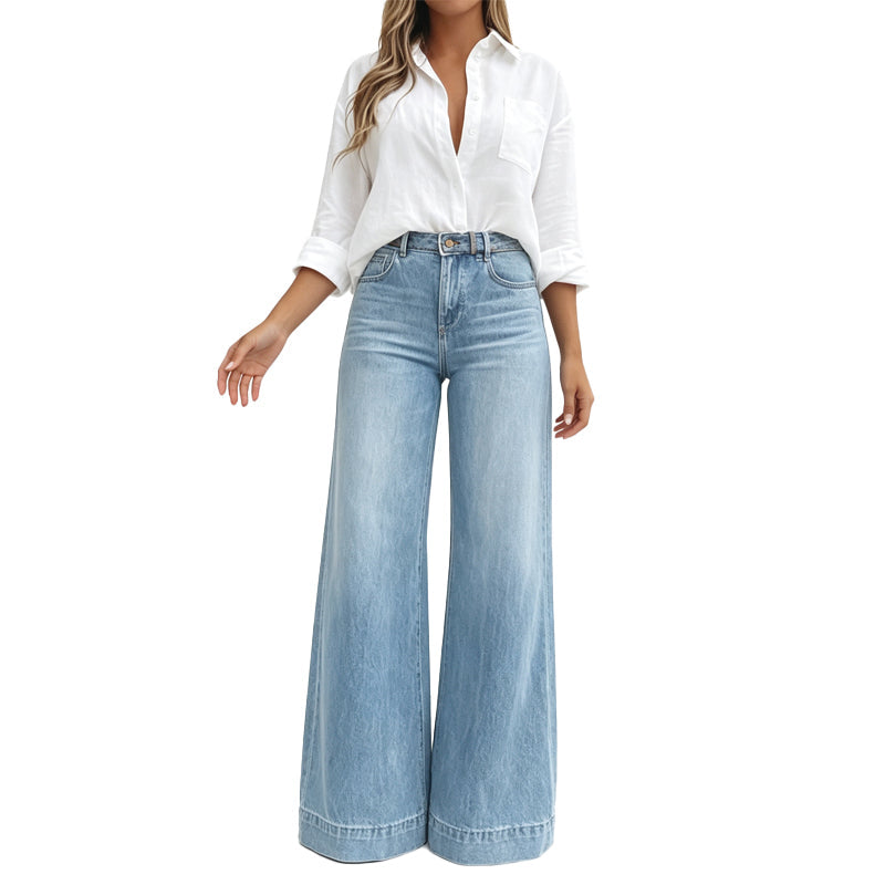 Lavietita - Wide Leg High-Waisted Jeans