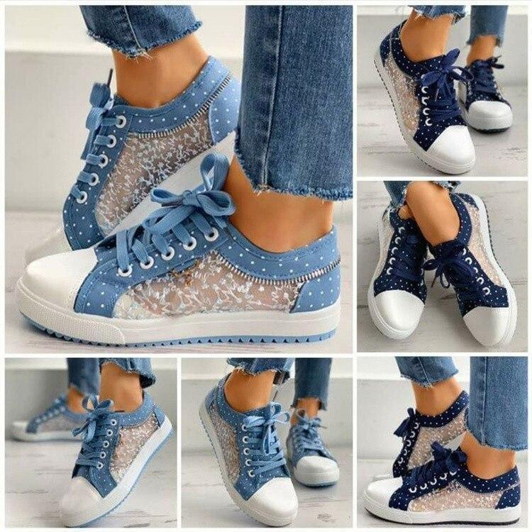 Swinda - Comfortable Polka Dot NonSlip Sneakers