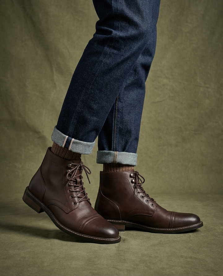 Kilelth - Lace Up Leather Boots