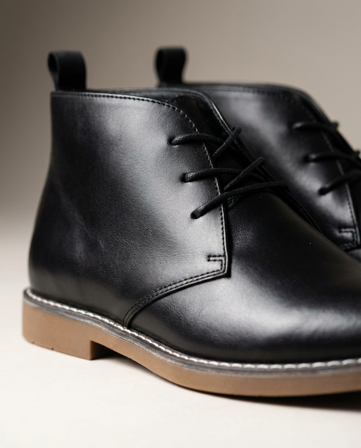 Perth - Leather Lace-Up Chukka Ankle Boots