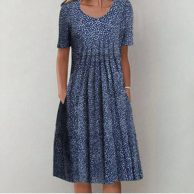 Nicolina - Elegant Cotton Floral Dress